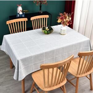 Cotton Table Cover Rectangular Farmhouse Vintage Tablecloth Washable Rustic